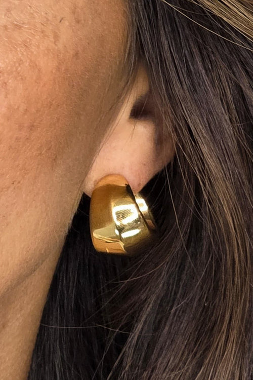 Chunky Gold Hoop Earrings
