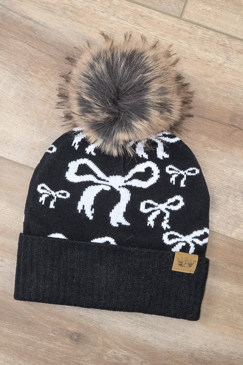 Bow Pom Hat