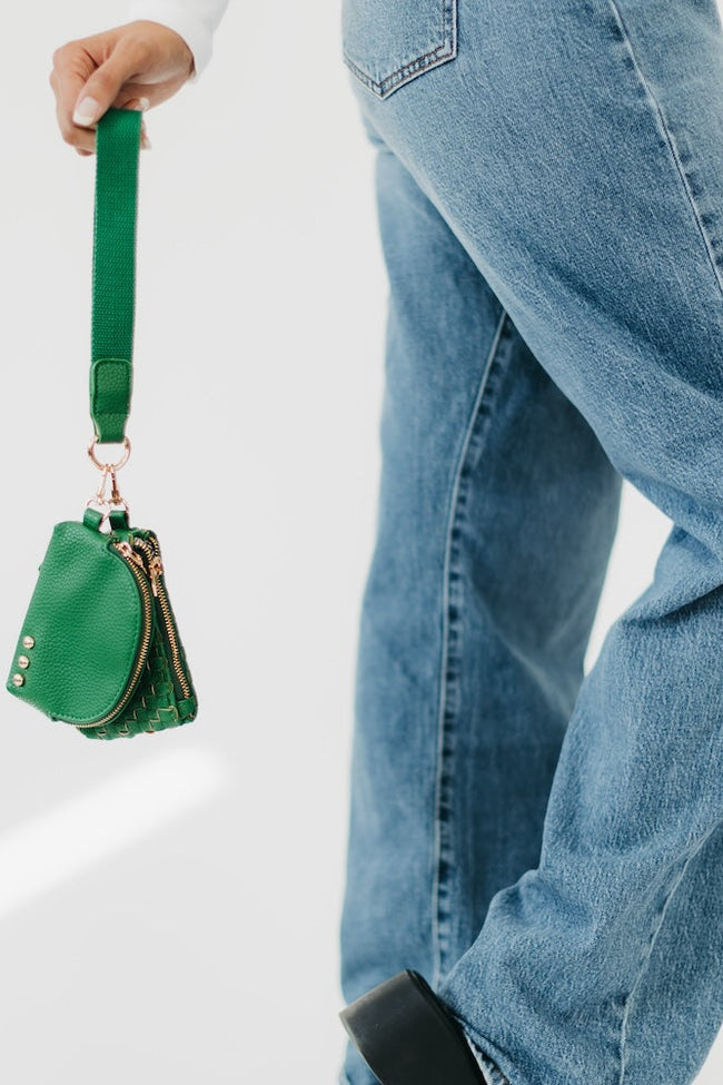 Wonderlust Woven Dual Pouch Wristlet