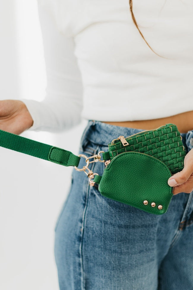 Wonderlust Woven Dual Pouch Wristlet